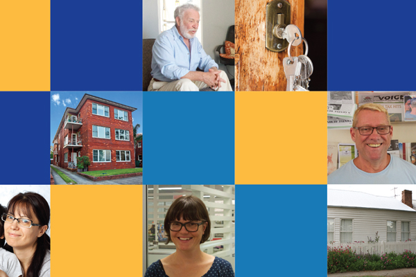 Annual Report cover with photos of smiling tenants