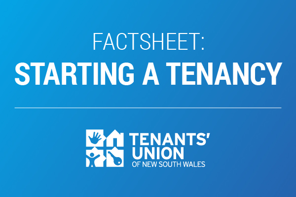 Factsheet: Starting a tenancy