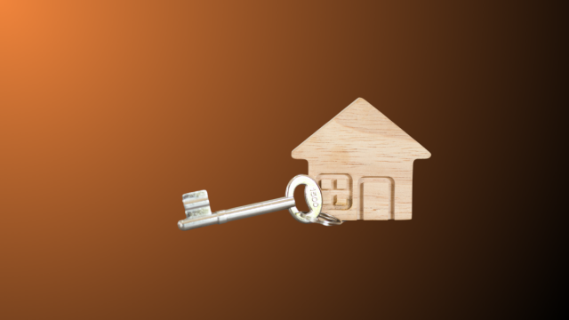 graphic of a house and a key