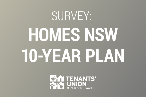 Survey: Homes NSW 10-year plan