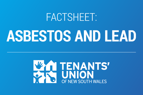 Factsheet: Asbestos and lead