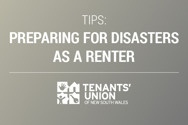 Tips: Preparing for disasters as a renter. Tenants' Union