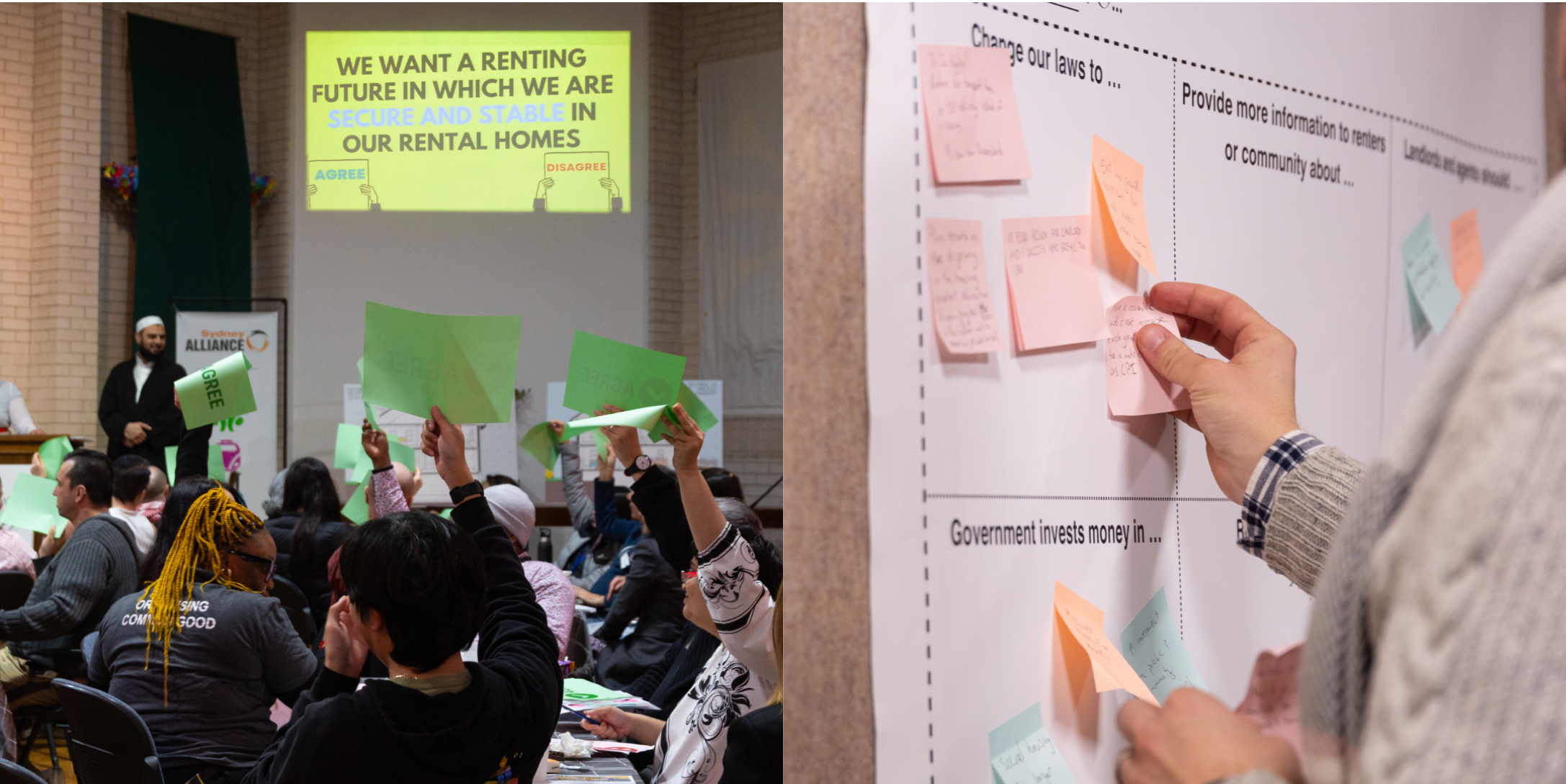 Images of renters participating at Revesby Renters' Forum, July 2024