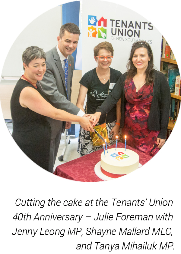 MPs and Julie cutting the cake