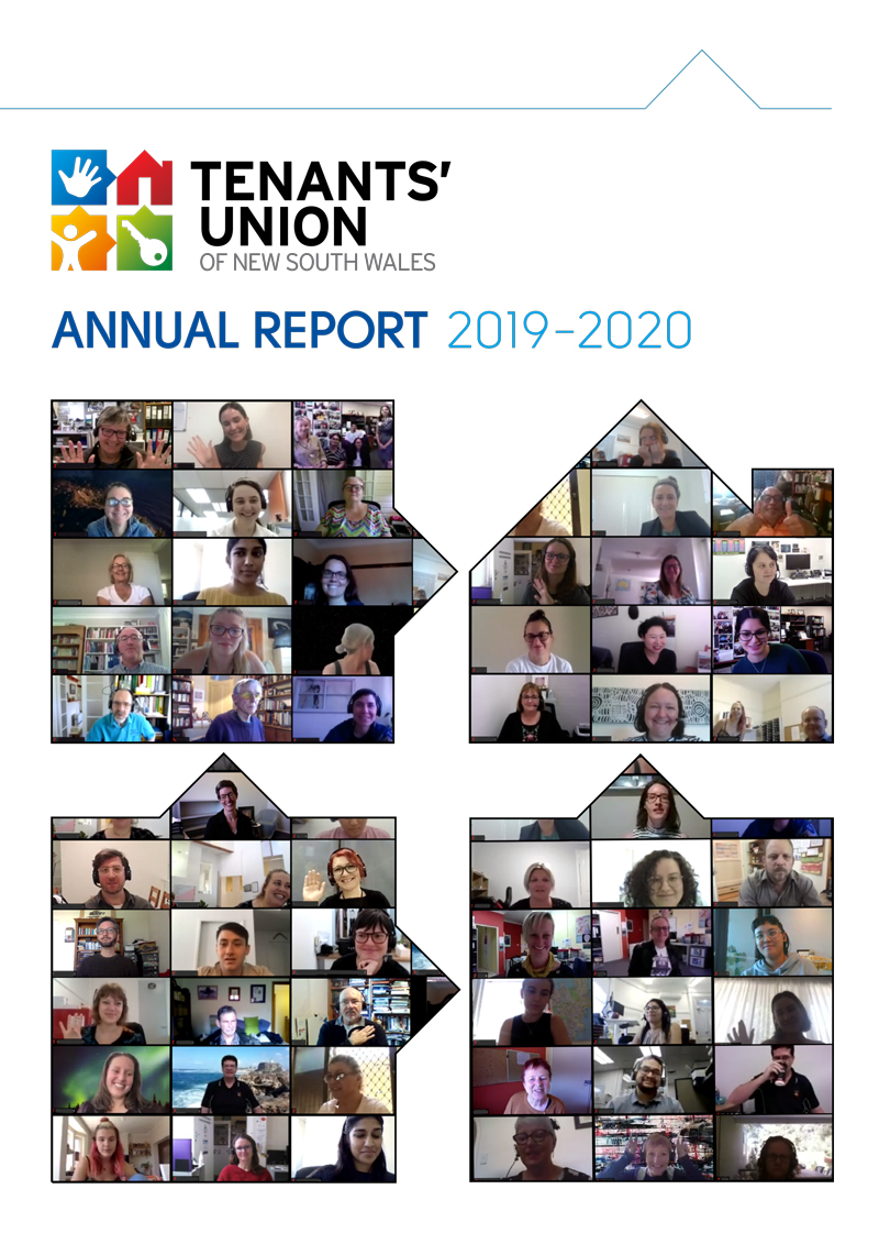 Annual Report cover with smiling people