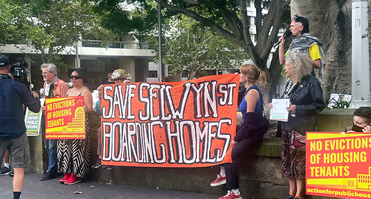 Selwyn St boarders and renter supporters